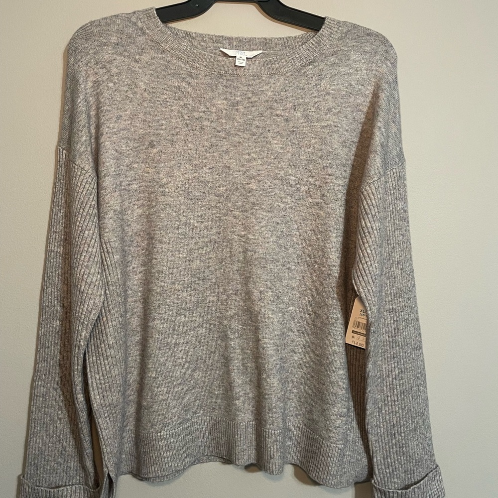 Time and Tru Light Gray Crewneck Sweater XL BNWT